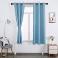 thumbnail image 6 of DweIke Thermal Insulated Grommet Blackout Curtains for Bedroom,2 Panels,42"x63",Blue, 6 of 8