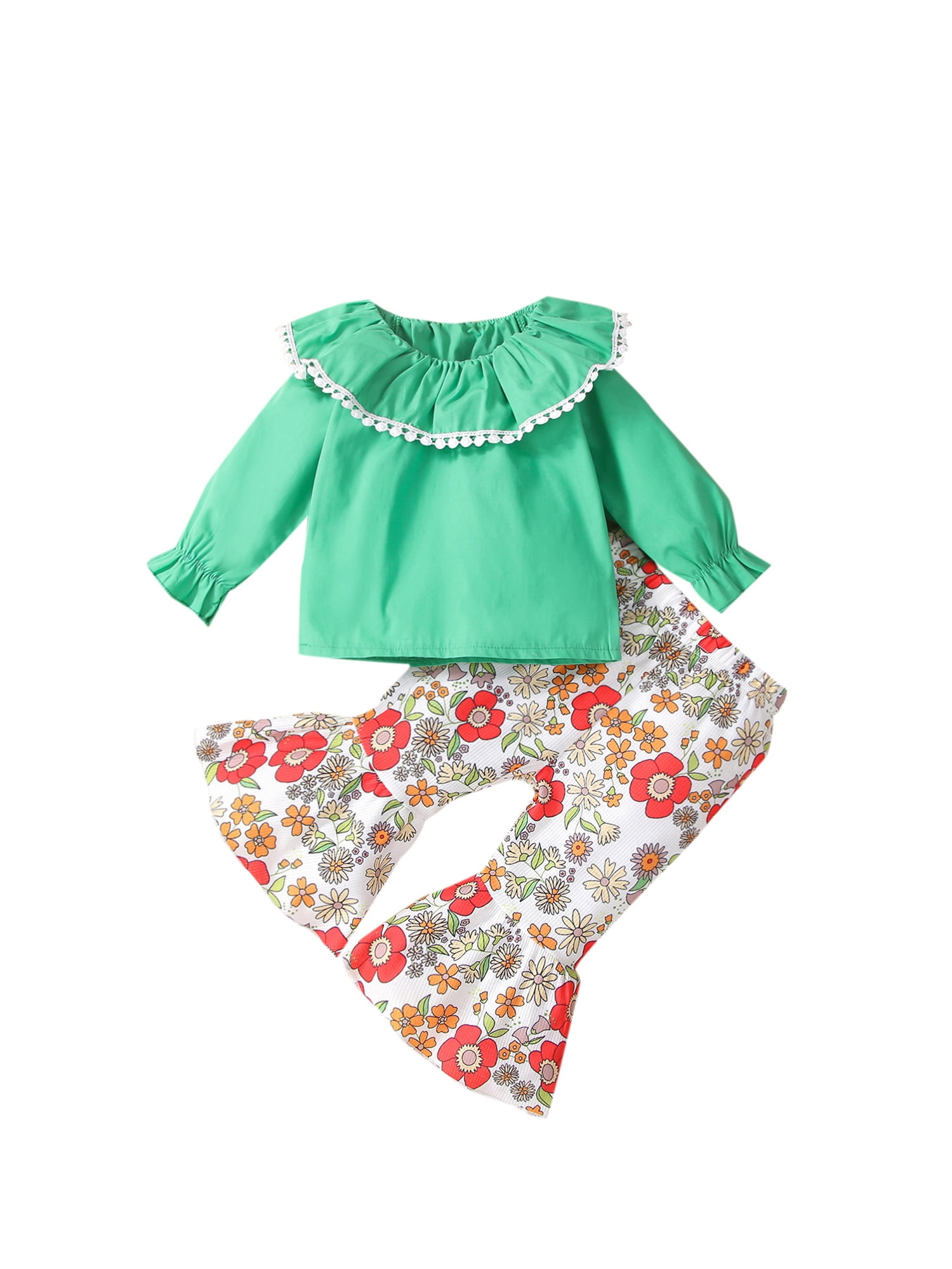 LSFYSZD 024M Cute Newborn Baby Girl Long Sleeve Off Shoulder Pullover