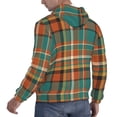 thumbnail image 6 of Pofeuu colorful plaid Print Mens Casual Hooded Collar Drawstring Hoodies Pullover Sweatshirts Casual Long Sleeve Shirts-3X-Large, 6 of 7