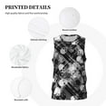 thumbnail image 6 of Easygdp Seamless Pattern With Skulls Men's Mesh Basketball Jersey Quick Drying Sleeveless Shirts Fitted Muscle Tank Tops Sport Round Neck T-Shirt - Medium, 6 of 9