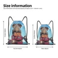 thumbnail image 2 of Sikiie Elephant Sits Drawstring Backpack Drawstring Bags, Draw String Back Bag for Sports, Gym, Travel, Swimming, Beach-Small, 2 of 6