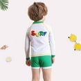 thumbnail image 5 of WOYY Toddler Boys Quick Dry Cartoon Dinosaur Print Rashguard Swimsuit 2-Piece Bathing Suit, 5 of 6