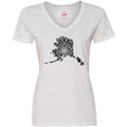 thumbnail image 3 of Inktastic Alaska Silhouette Mandala Women's V-Neck T-Shirt, 3 of 5