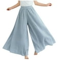 thumbnail image 2 of Babysbule Womens Wide Leg Dancing Pants Fashion Women's Summer Casual Loose Elastic Waist Comfy Trousers Pants, 2 of 8