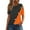 Orange, variant on Inverlee Womens Button Up Shirts Casual Cold Shoulder Short Sleeve Tops Dressy Casual Plus Size Solid Color T Shirts Flowy Work Tunic Blouse Summer Fashion