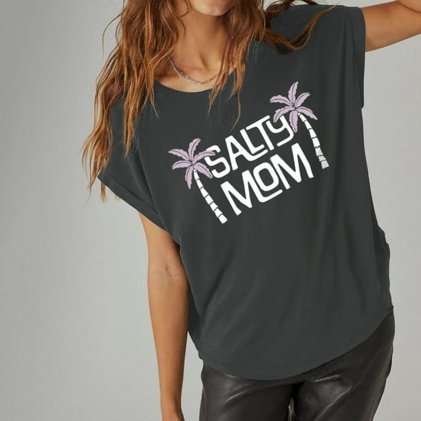 Camiseta para mujer camisetas para mujer Camiseta basica gris oscuro de manga corta camisetas elegantes con cuello redondo para el dia de la madre Bodega Aurrera en linea