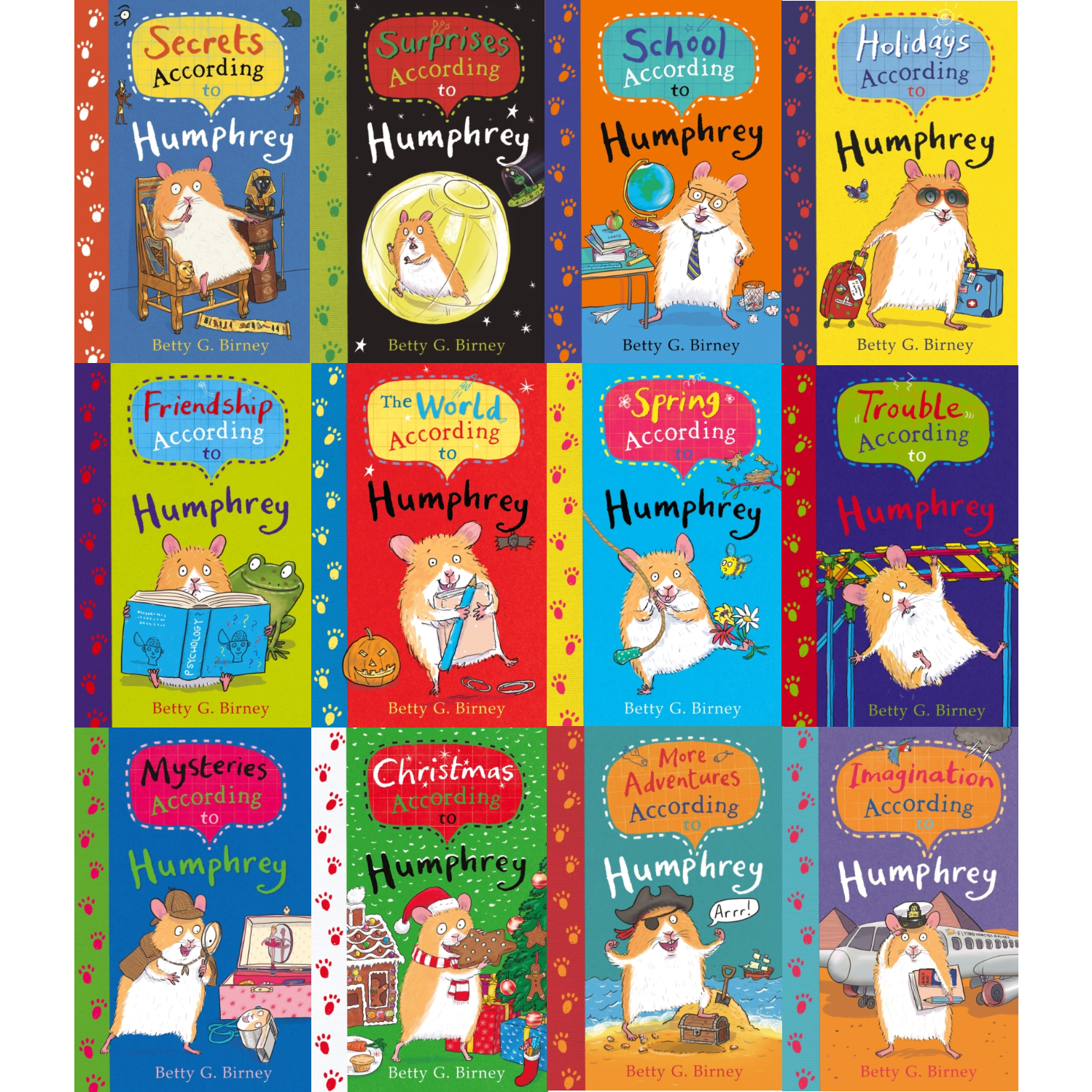 According to Humphrey the Hamster Series 12 Books Collection Set by Betty G. Birney | Children&rsquo;s School Adventure Chapter Books
