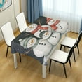 thumbnail image 4 of Yayeee Tablecloths 54" x 72" Rectangle Wrinkle Resistant Party Table Cover, Snowman Family, 4 of 8