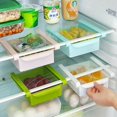 thumbnail image 3 of 1pc Fridge Freezer Space Saver Organizer Kitchen Storage Rack Shelf Holder Fridge Freezer Storage Box, 3 of 4