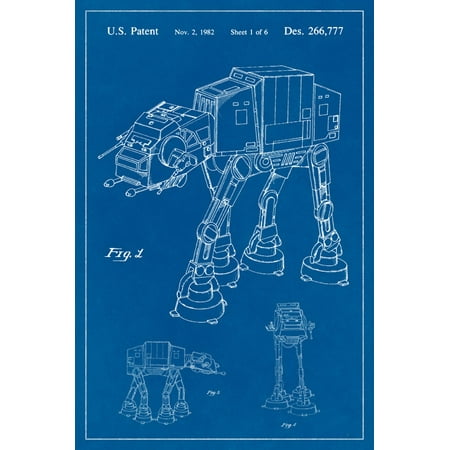 Star Wars AT-AT Imperial Walker Blueprint Art