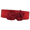 thumbnail image 3 of Cinturón de cintura elástica Cinturón anchado de mujeres elegantes para mujeres para vestir para la blusa Rojo, 3 of 8