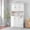 White 2, variant on Acacia Wood Sideboard Buffet Cabinet, 56.8 W x 18 D x 34.2 H, 4-Door Storage Cabinet with Metal Handles, MDF & Acacia Veneer, Brown Finish for Dining Room or Living Room, Vintage Sideboard with Ample