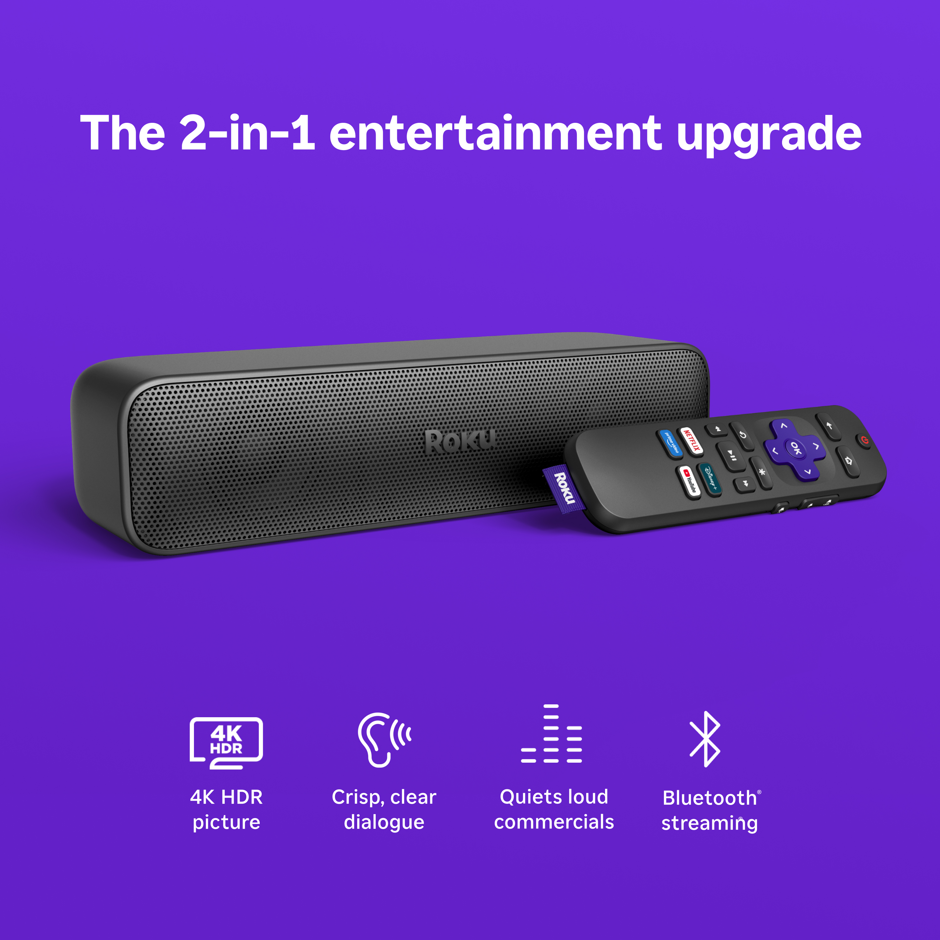 Roku Streambar SE - 4K Streaming Soundbar with Built-In Apps photo 3