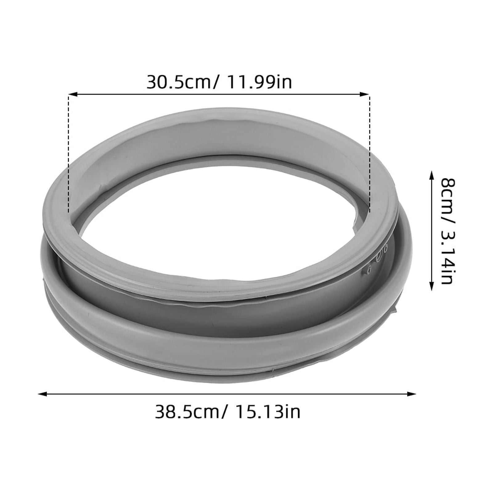 Supvox Universal Front Load Washer Door Seal Rubber Gasket Replacement for Washing Machine Repair and Maintenance