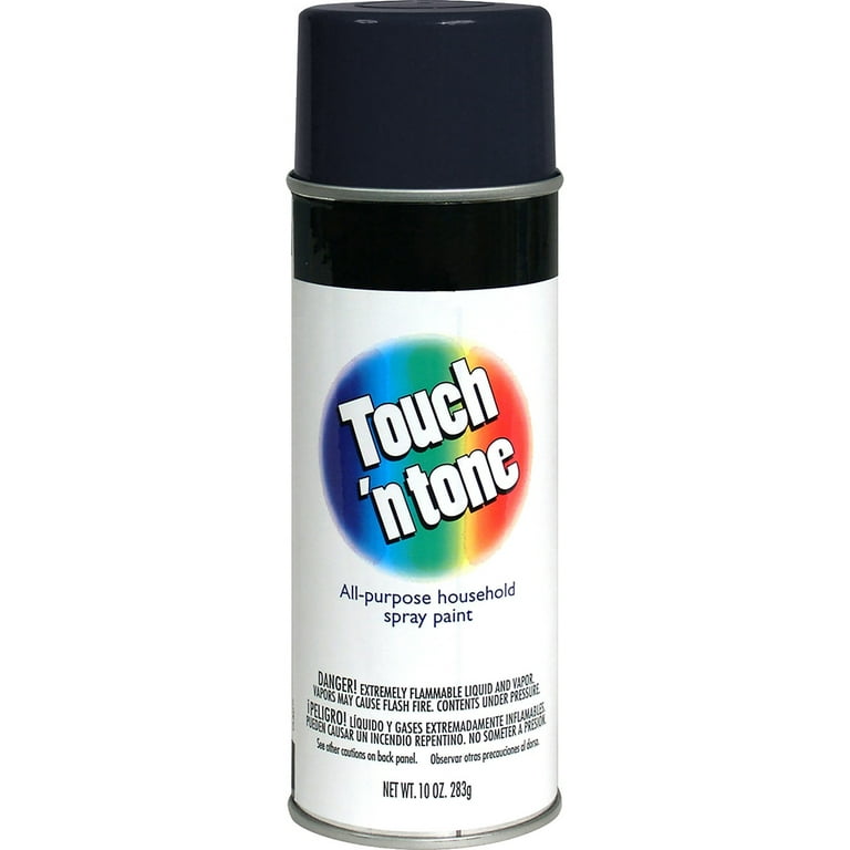 Touch 'n Tone Black Flat Spray Paint 10 oz.