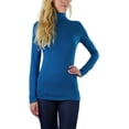 thumbnail image 6 of ToBeInStyle Women's Relaxed fit Long Sleeve Soft and Stretchy Turtleneck Shirt, 6 of 7