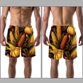 thumbnail image 3 of luoweisi Men's Beach Shorts Quick Dry Swim Trunks with Mesh Lining Thanksgiving Corn 2XL, 3 of 5