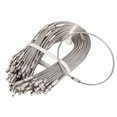 thumbnail image 1 of Llaveros de alambre de acero inoxidable con cable de bayita de 2 mm, paquete (100), 1 of 7
