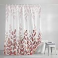 thumbnail image 3 of Shower Curtains for Bathroom, Spring Reddish Brown Eucalyptus Waterproof Fabric Shower Curtain, Botanical Leaf Country Decorative Bathroom Curtain for Bathtub, 66"x72", No Hooks Included, 3 of 9
