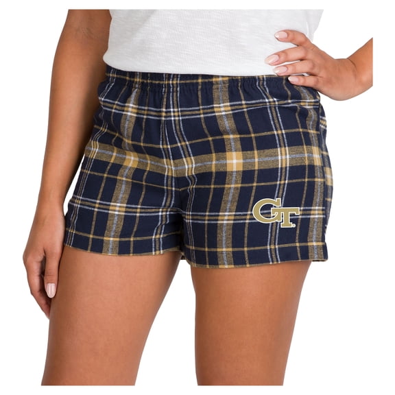Women's Concepts Sport Navy/Gold Georgia Tech Yellow Jackets Ultimate Flannel Shorts