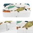 thumbnail image 4 of Turtle PU Leather Earring Holder Jewelry Organizer with Removable Compartment and Necklace Holder, Portable, 4 of 6