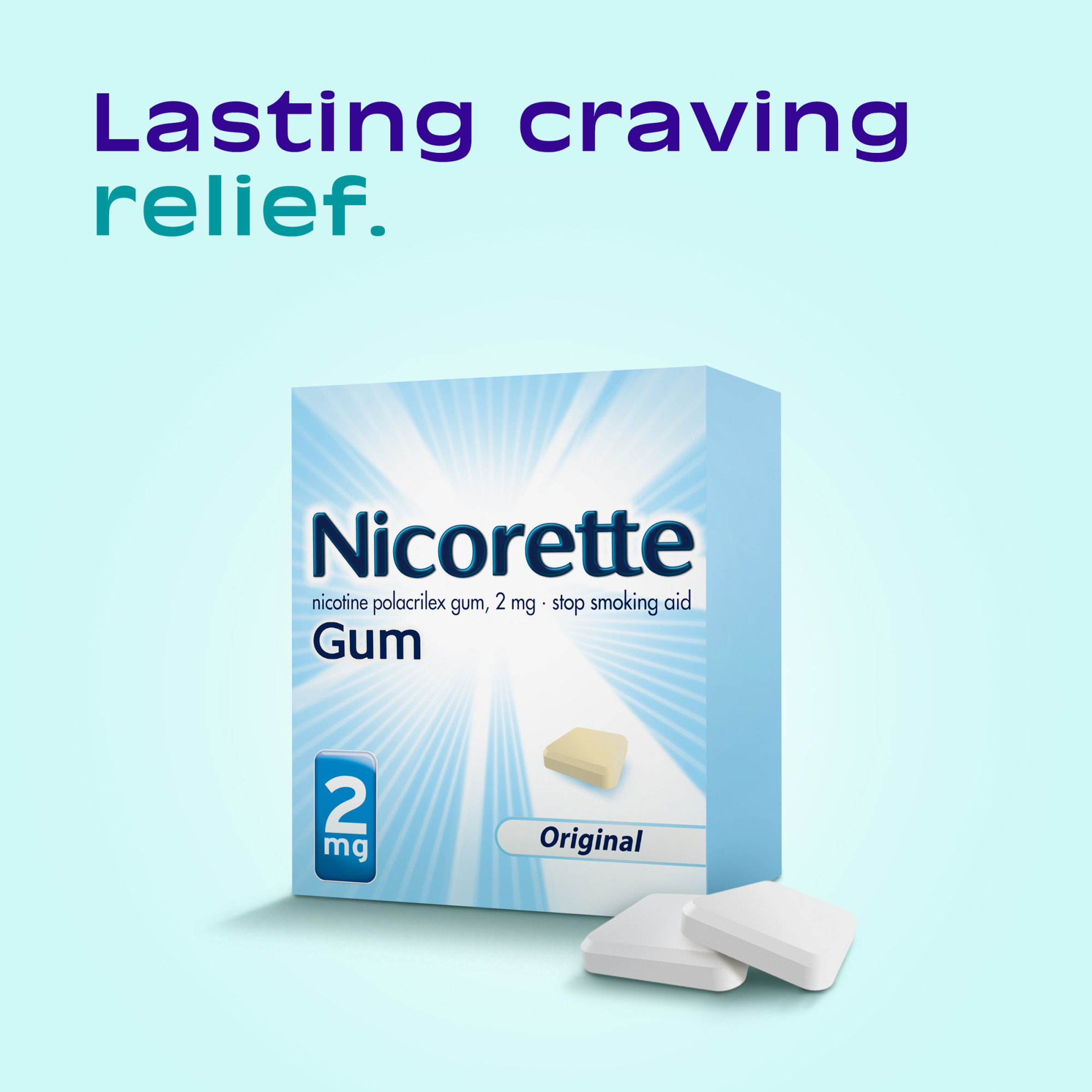 Nicorette Nicotine Gum, Stop Smoking Aids, 2 Mg, Flavored, 170 Count - image 2 of 7