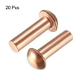 thumbnail image 3 of Uxcell 15/64" x 25/32" Round Head Copper Solid Rivets Fasteners Copper Tone 20pcs, 3 of 3