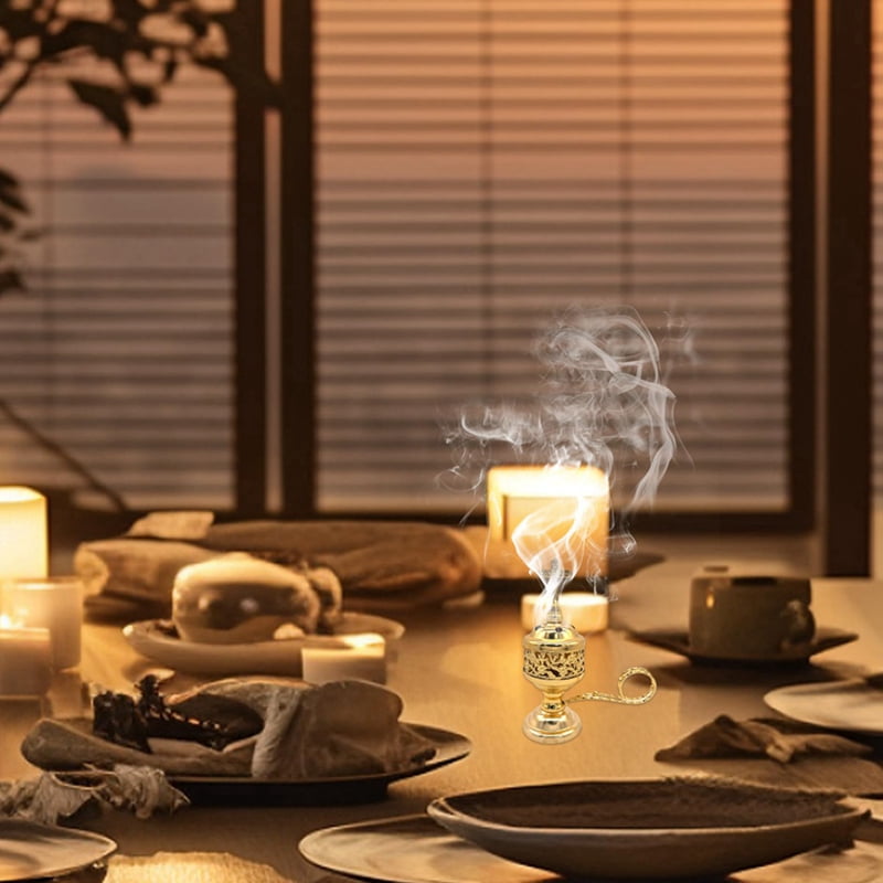 3X Charcoal Incense Burner Gold Incense Holder Charcoal for Incense Burner Censer Incense Burner Catholic Incense Burner