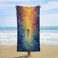 thumbnail image 3 of Colorful Kayaks Glide Across The Lake Oversized -Washed Lightweight Quick Dry Beach Towels - 32"x63", 3 of 7