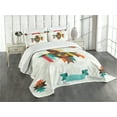 thumbnail image 3 of Ambesonne Southwestern Quilted Bedspread Set 3 Pcs, Folk Totem Eagle, Queen Size, Multicolor, 3 of 5