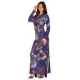 thumbnail image 3 of Womens Paisley Side Slit Maxi Dress, 3 of 4