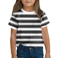 thumbnail image 1 of Zpanxa T-Shirts d'Été pour Filles T-Shirt Imprimé Haut à Manches Courtes Mode Décontractée avec Polyester Spandex 13 Ans, 1 of 6