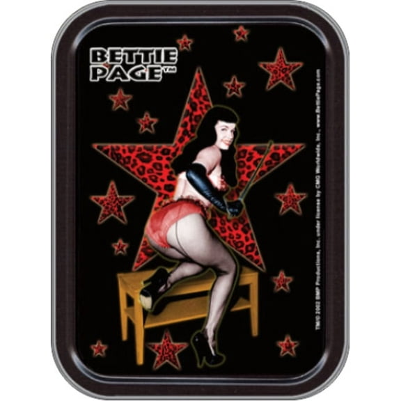 Stash Tins Bettie Page Star Metal Storage Chest
