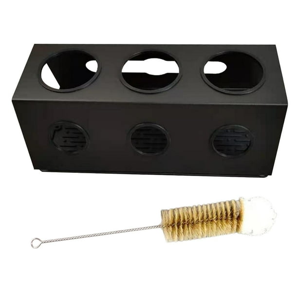 Rejil de drenaje universal del soporte del soporte del goteo de de refresco de cristal con bandeja de goteo extraíble, escurridor de pt Negro Baoblaze estante de botellas