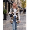 thumbnail image 5 of Zeagoo Women Tunic Vest Plaid Jackets Sleeveless Long Flannel Shirts with Pockets Dressy Fall Winter Trendy, 5 of 6