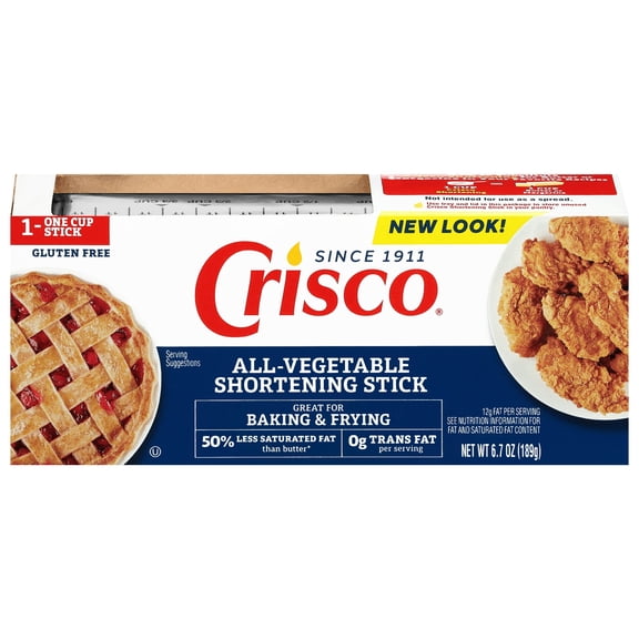 Crisco All-Vegetable Shortening Stick, 6.7oz, 1 Stick pack of 2
