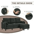 thumbnail image 7 of Jarenie Convertible Sectional Sofa, Small L Shaped 3-Seat Couch with Reversible Chaise, Modern Linen Sofas Couches for Living Room, Apartment and Small Space, 7 of 7