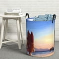 thumbnail image 7 of Saiise Bluey Print Laundry Basket Circular Laundry Hamper with Handles Waterproof Dirty Clothes Storage Basket for Bedroom Bathroom Dorm Living Room-Small, 7 of 7