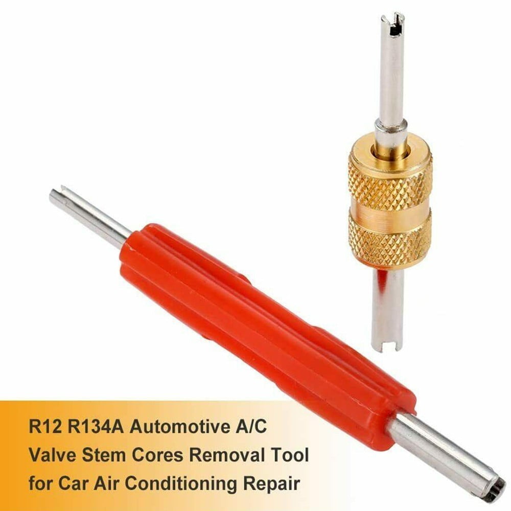 Motorcycle Car Vehicle 2-Way A/C Tire Valve Core Remover Installer Tool R134a R12 