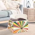 thumbnail image 3 of Yayeee Collapsible Cube Storage Bin with Lid Fabric Closet Decorative Basket with Handles, Colorful Cat, 3 of 7