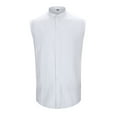 thumbnail image 3 of Mens Casual Button Down Shirts Summer Textured Solid Color Stank Sleeveless Beach Tops Streetwear, 3 of 9