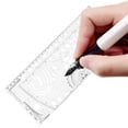 thumbnail image 2 of UNTERING Drawing Ruler Geometric Ruler Military Protractors Drawing Template Measuring Tool Plastic Measuring Draft Ruler with Small Ruler, 2 of 7
