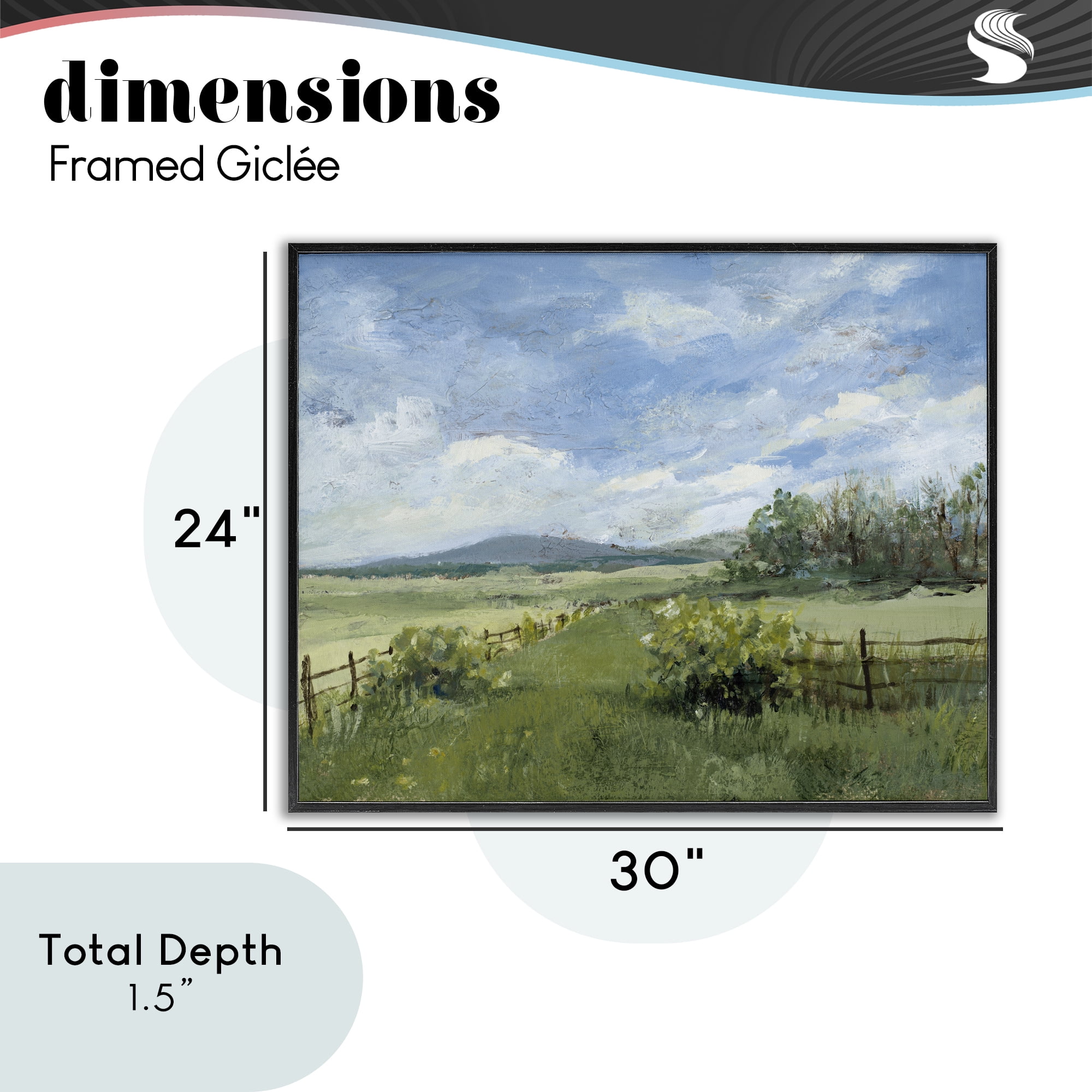 Stupell Industries Thank You Nature Landscape Black Framed Giclee Art, design by Lanie Loreth