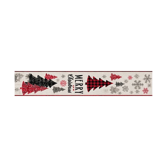 Btomtd Christmas Table Runner and Table Cloth for Dining and Kitchen, Waterproof Table Runners for Decoration, Long Coffee Table Cloth Supplies, 72"x13", D