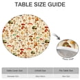 thumbnail image 6 of Colorful Mushroom Assortment Beige Pattern Round Fitted Tablecloth with Elastic Edge,Dining Table Cover Waterproof,Outdoor Round Tablecloth for Camping,Dining,Indoor and Outdoor, 6 of 7