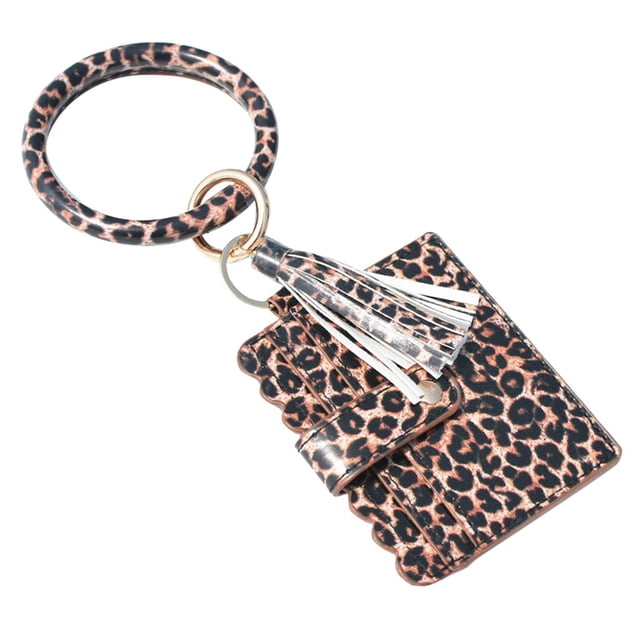 Up to 65% Off Large Bracelet Keychain Card Holder Tassel Bangle Key Ring Wristban With Wallet Necklace Rings Earring Jewelry on Clearance
