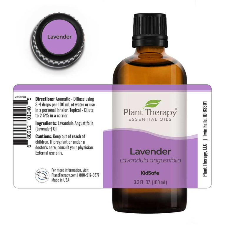 Plant Therapy Lavender Essential Oil 100% Pure, Undiluted, Therapeutic  Grade, Aromatherapy Diffuser for Relaxation and Body Care, Healthy Skin and