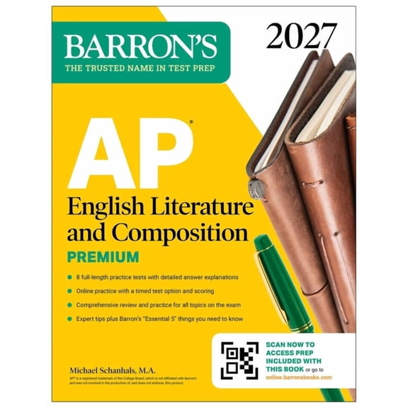 Barron's AP Prep AP English Literature and Composition Premium, 2027: Prep Book with 8 Practice Tests   Online Practice, (Paperback)