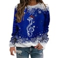 thumbnail image 2 of Chandails d'Automne d'Hiver Grande Taille pour Femmes Chandails de Noël pour Femmes Arbre de Noël Suéter Navideño Mujer Mignon Col Rond Chandails à Capuchon Amusants, 2 of 4