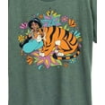 thumbnail image 3 of Disney Princess - Jasmine And Rajah Flowers- Women's Short Sleeve Graphic T-Shirt, 3 of 5